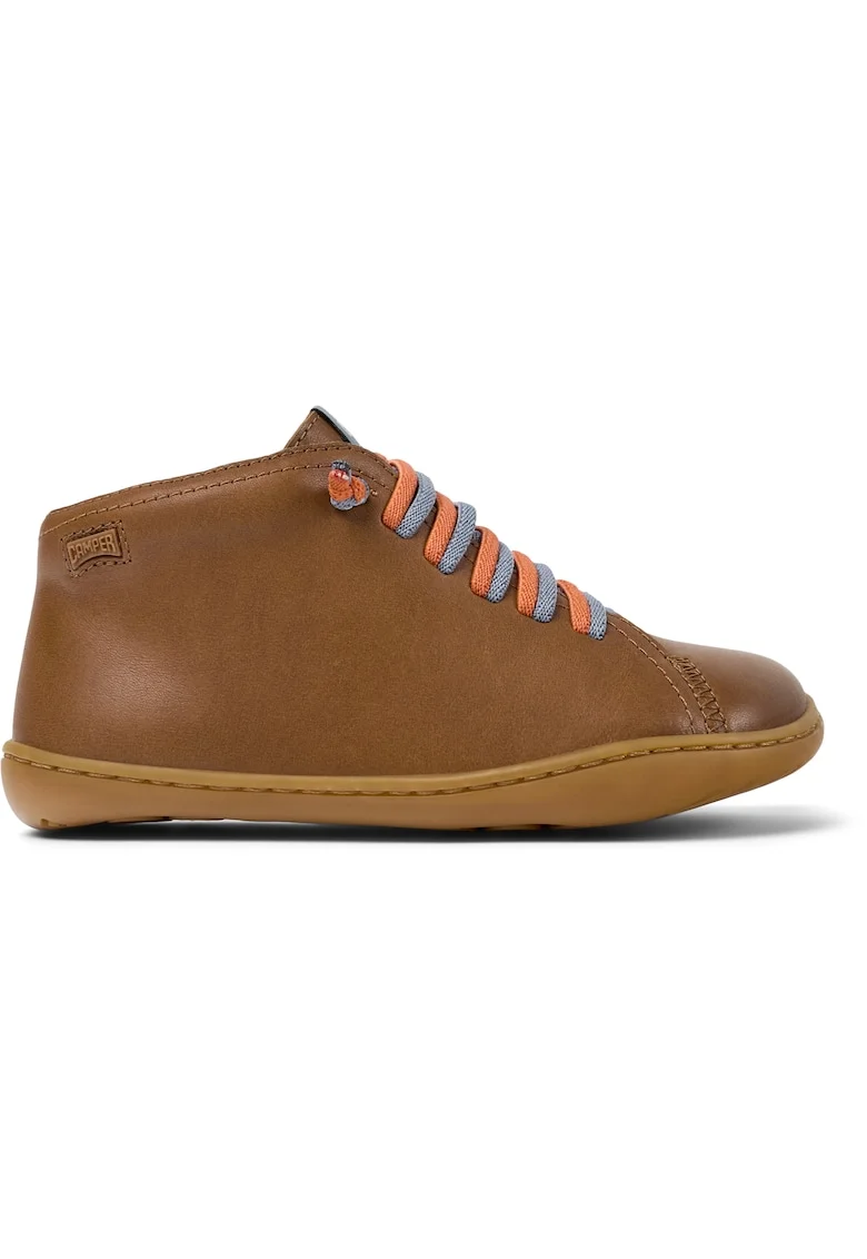 Pantofi sport mid-cut din piele Peu Cami 8497, Maro scortisoara