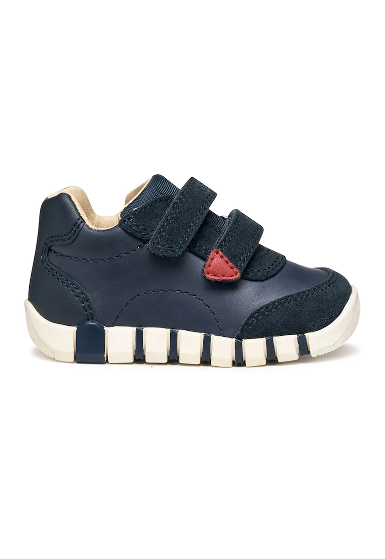 Pantofi sport cu inchidere velcro si detaliu logo, Albastru ultramarin