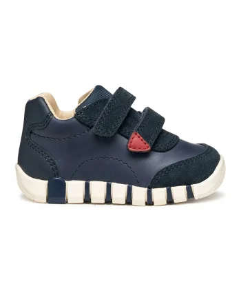 Pantofi sport cu inchidere velcro si detaliu logo, Albastru ultramarin