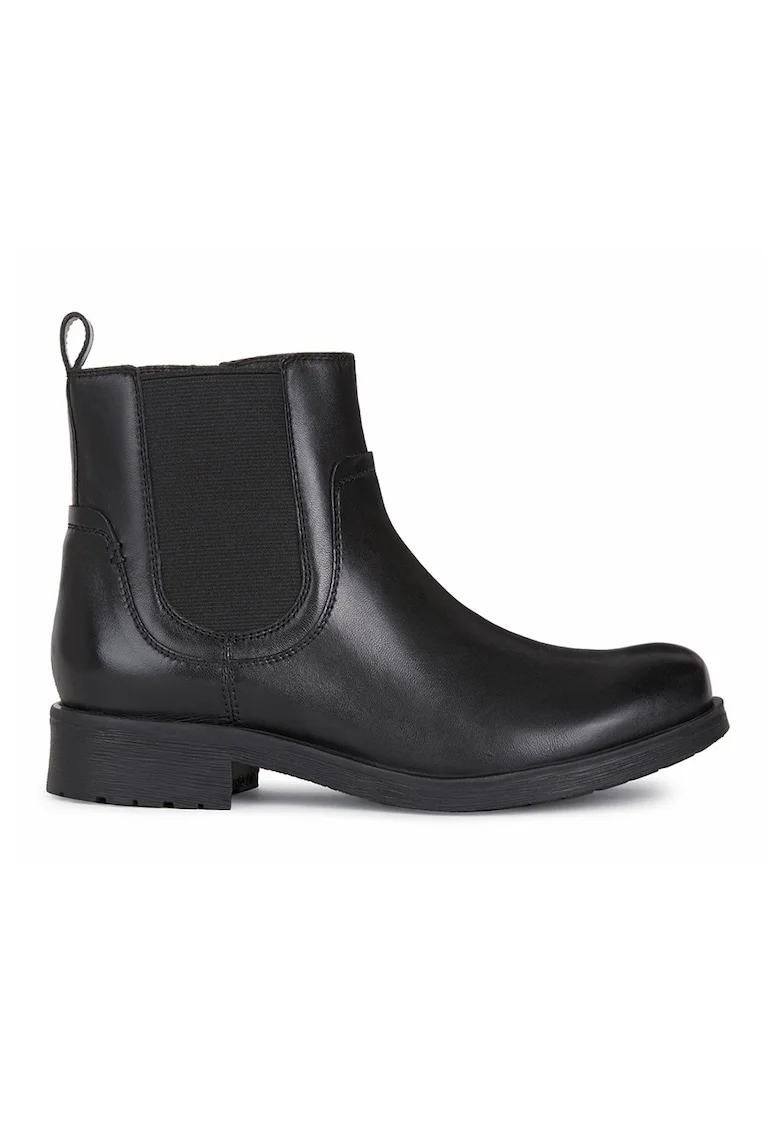 Ghete Chelsea de piele, Negru