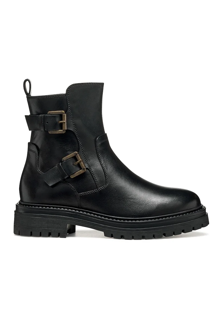 Ghete de piele cu catarame, Negru