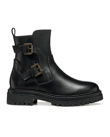 Ghete de piele cu catarame, Negru