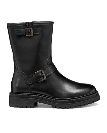 Ghete de piele cu catarame, Negru