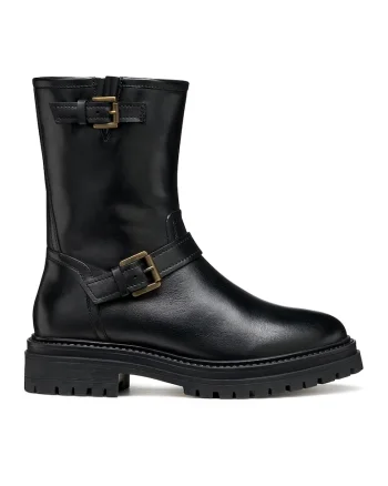 Ghete de piele cu catarame, Negru