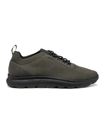 Pantofi sport low cut din material textil, Negru/Kaki