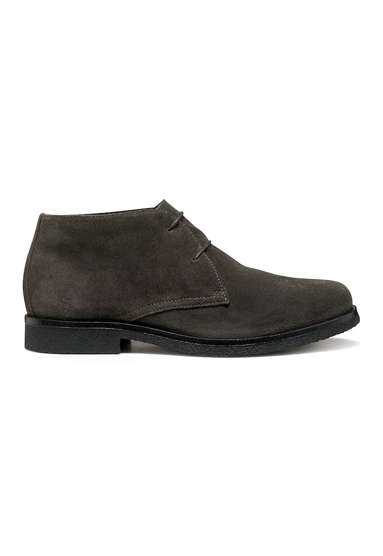 Pantofi casual de piele intoarsa Claudio, Verde padure