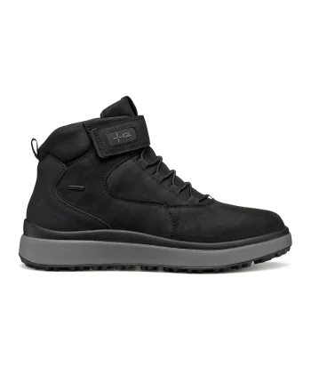 Ghete de piele cu velcro, Negru