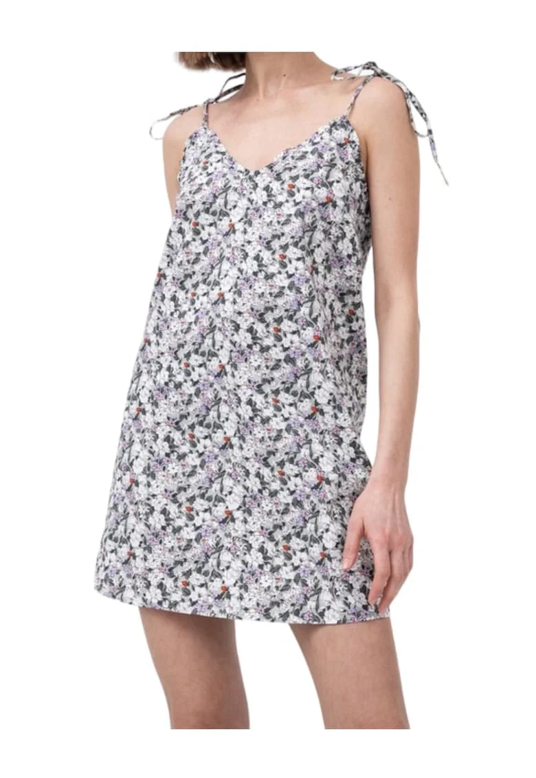 Rochie de dama,  model floral, volan, multicolor, bumbac,