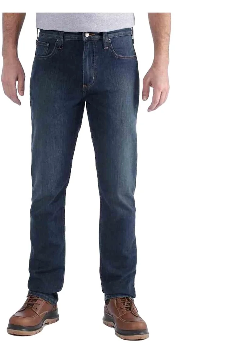 Pantaloni conici pentru barbati,  Rugged, Bumbac, Albastru, W30/L30