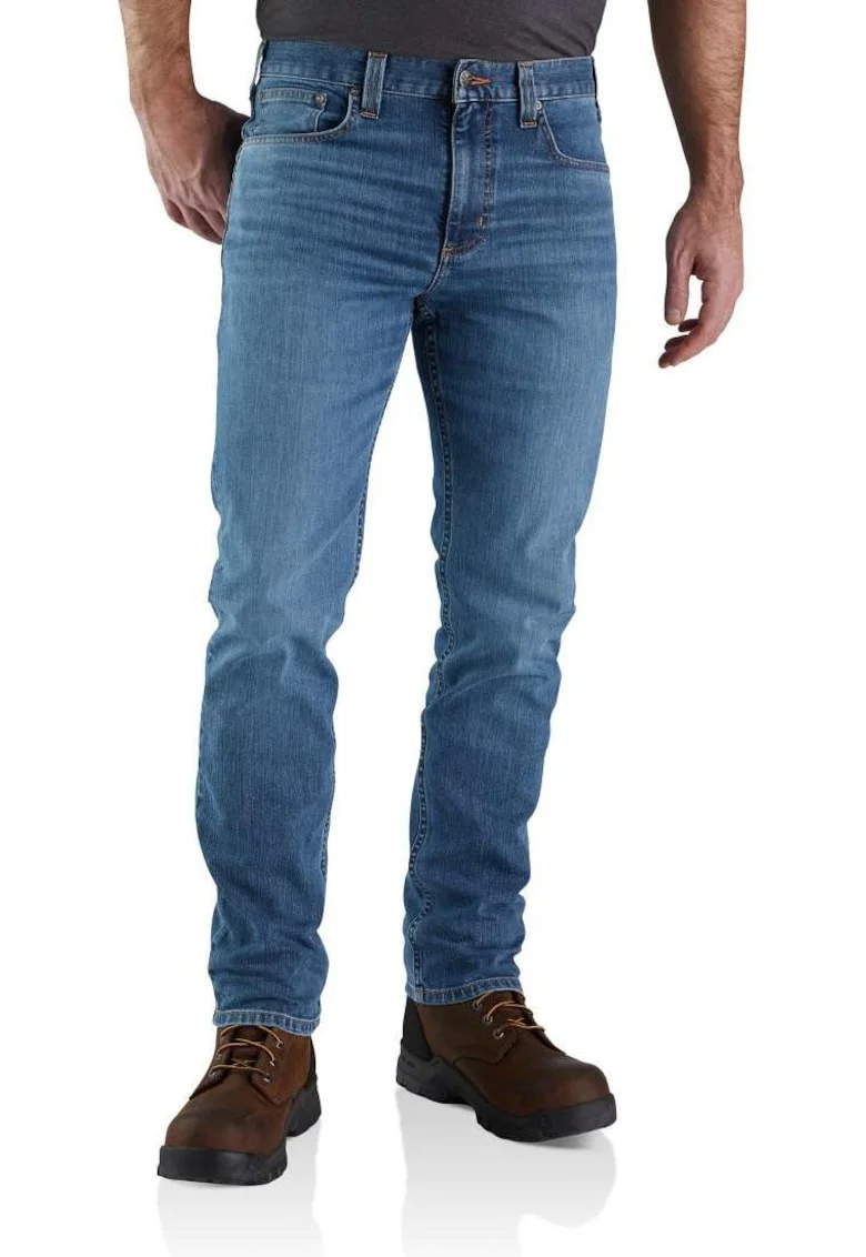 Blugi barbati  Rugged Flex, conici, bumbac/poliester/spandex, albastru