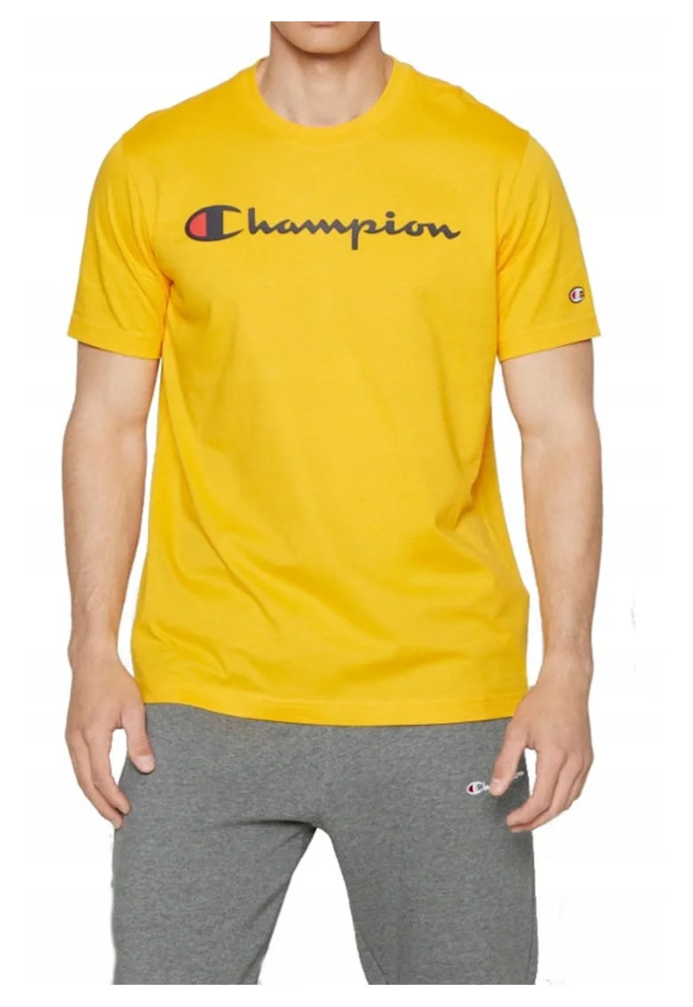 Tricou din bumbac cu logo, Galben