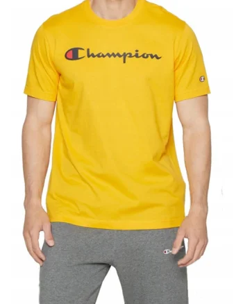 Tricou din bumbac cu logo, Galben