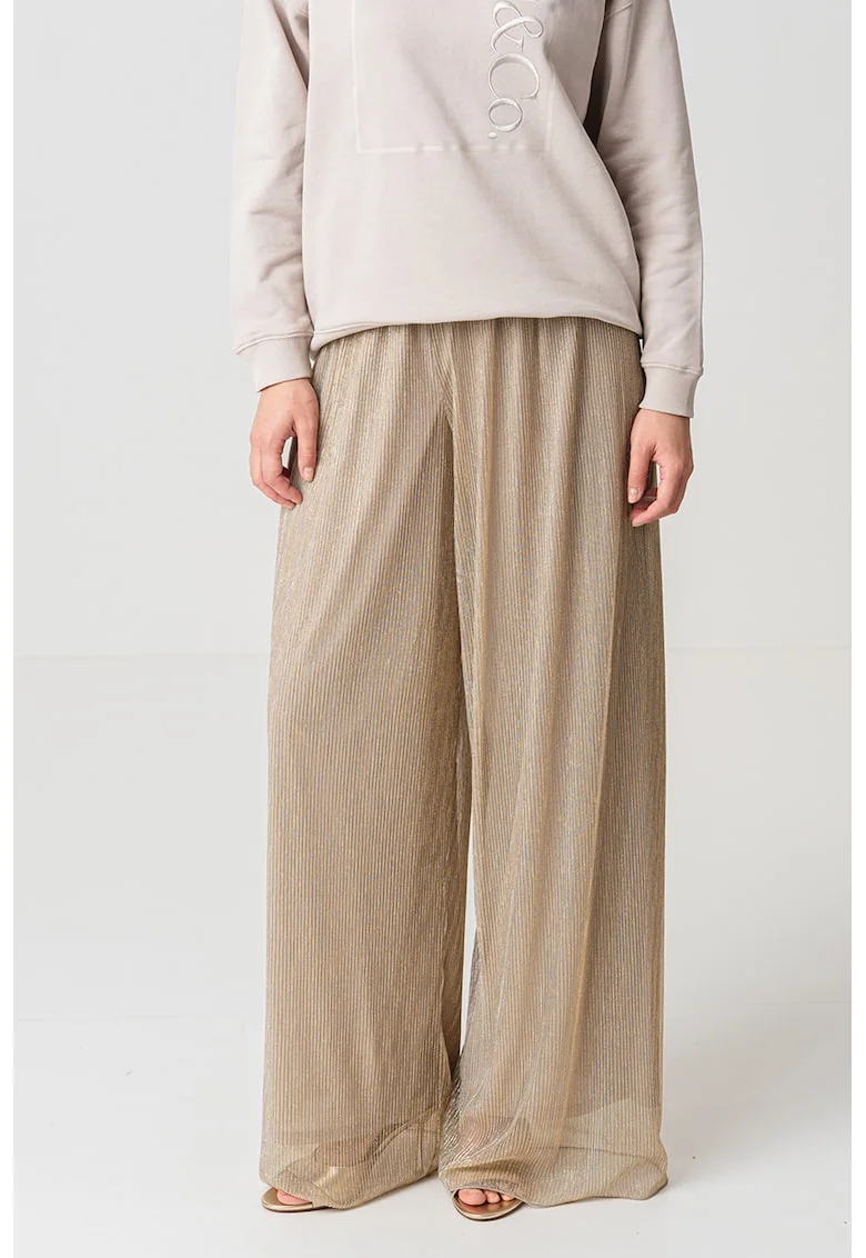 Pantaloni cu croiala ampla Raiment, Auriu/Argintiu