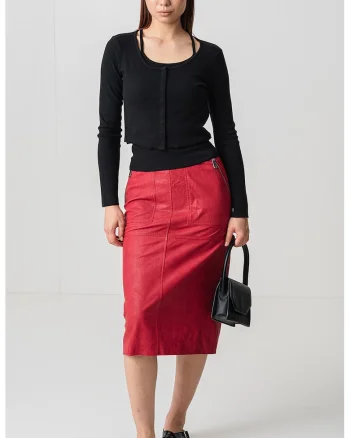 Cardigan crop Bettina, Negru