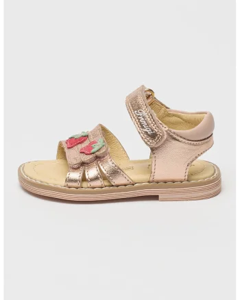 Sandale flatform cu logo, Auriu rose