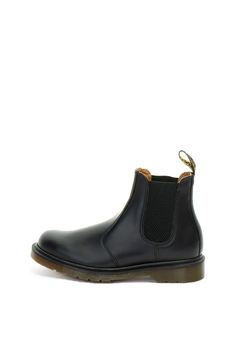Ghete Chelsea de piele, cu aspect cauciucat Icons