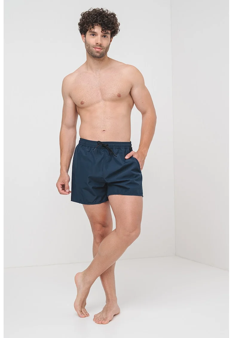 Pantaloni scurti de baie cu talie ajustabila, Bleumarin
