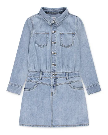 Rochie 2-in-1 din denim, Albastru deschis