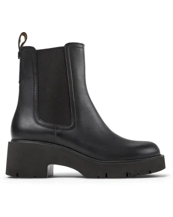 Ghete Chelsea de piele Milah 911, Negru stins