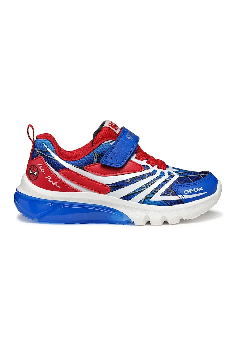 Pantofi sport cu velcro Light-Up, Rosu, Albastru royal, Alb optic