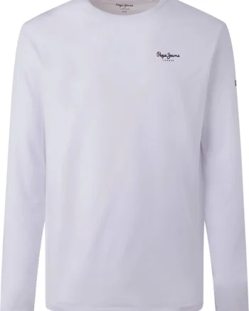 Bluza cu imprimeu logo Original Basic, Alb