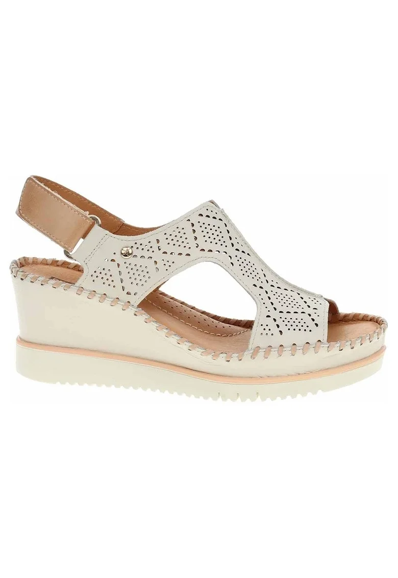 Sandale dama,  879806, Piele naturala, Alb