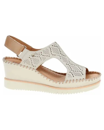 Sandale dama,  879806, Piele naturala, Alb