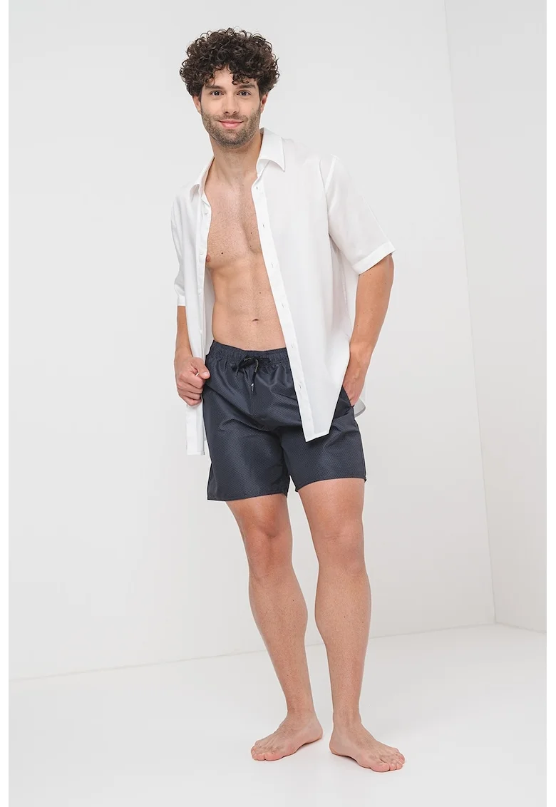 Pantaloni scurti de baie cu buzunare laterale, Gri