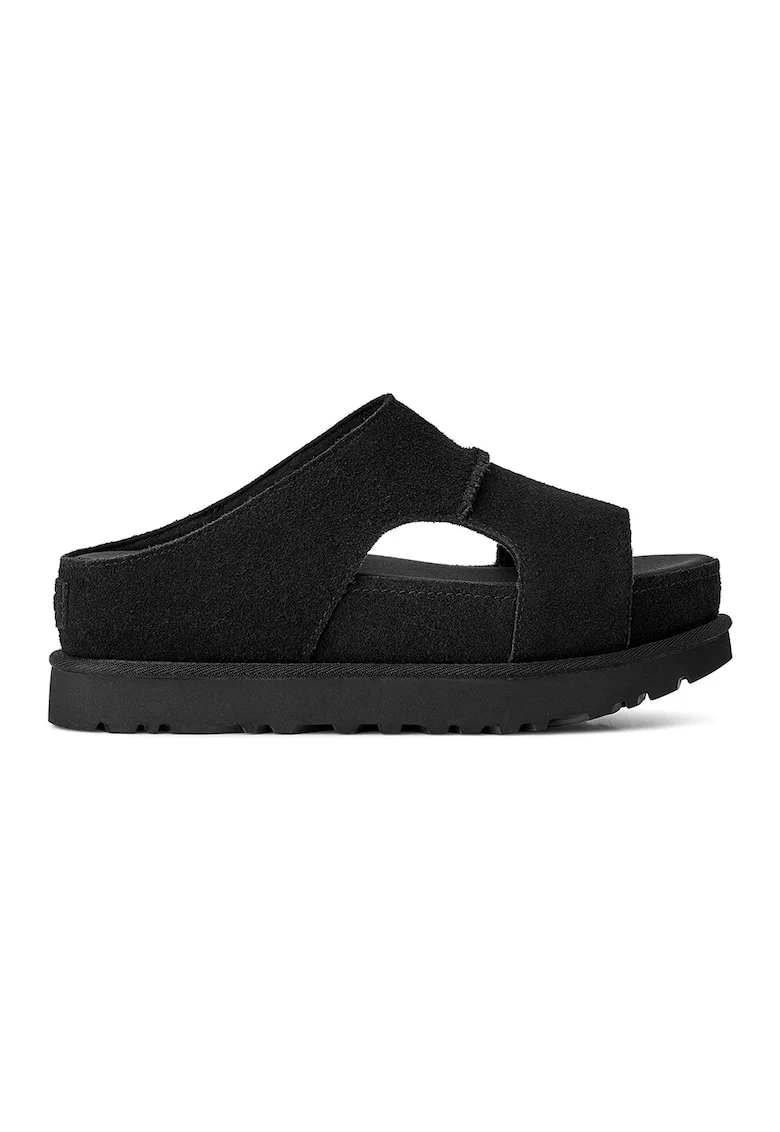 Papuci din piele intoarsa Goldenstar Hi Cutout, Negru