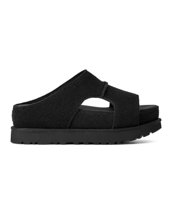 Papuci din piele intoarsa Goldenstar Hi Cutout, Negru