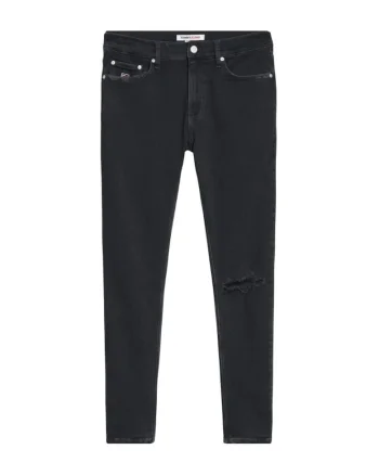 Blugi skinny cu detaliu rupt,