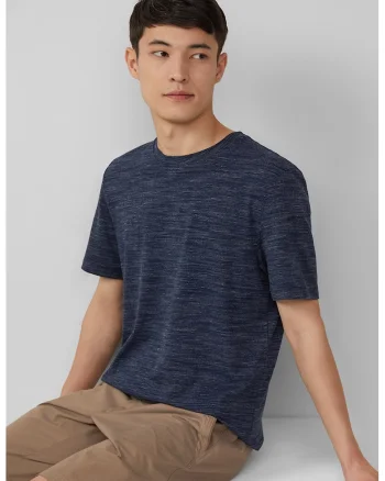Tricou din amestec de bumbac, Bleumarin