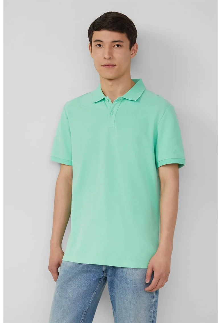 Tricou polo cu model uni, Verde deschis