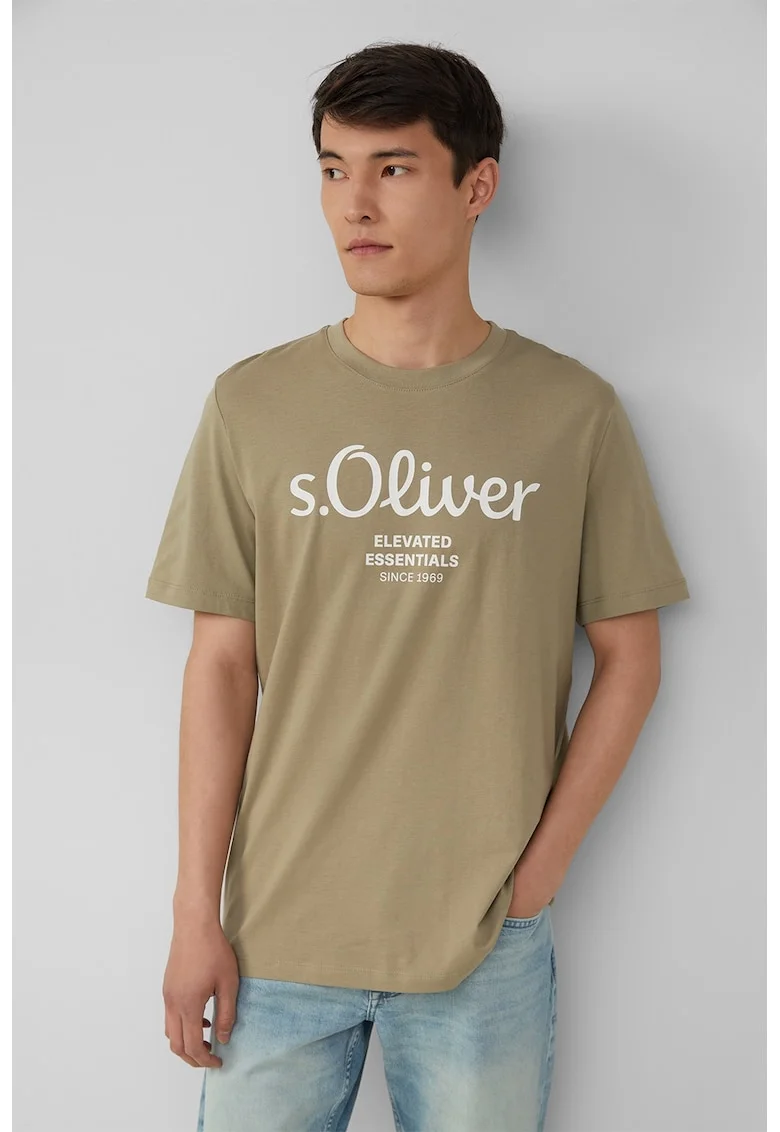 Tricou cu imprimeu logo metalic