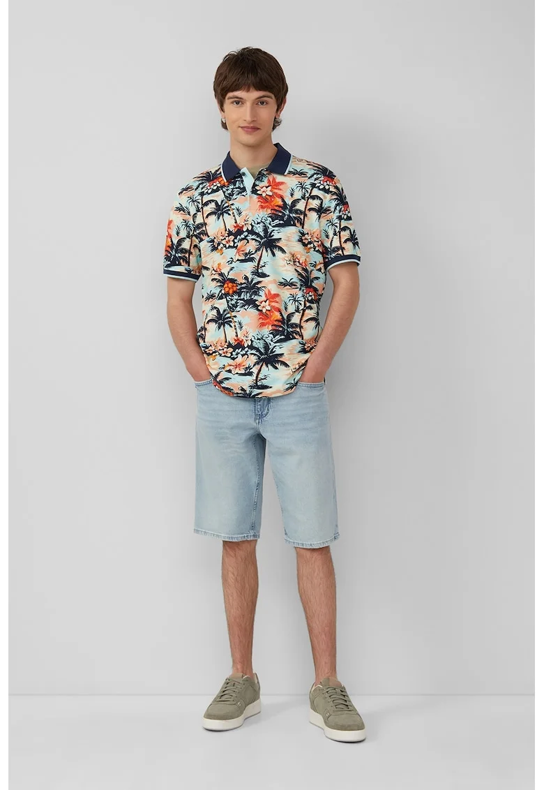 Bermude de denim cu 5 buzunare, Albastru deschis