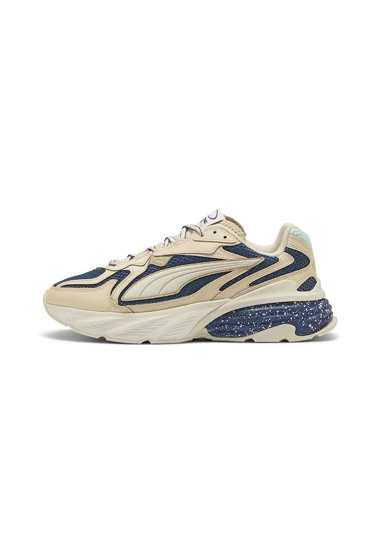 Pantofi sport Fade Nitro din material textil cu garnituri sintetice, Bej/Bleumarin