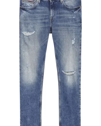 Blugi slim fit cu detalii rupte