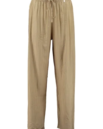 Pantaloni relaxed-fit cu talie ajustabila, Bej inchis