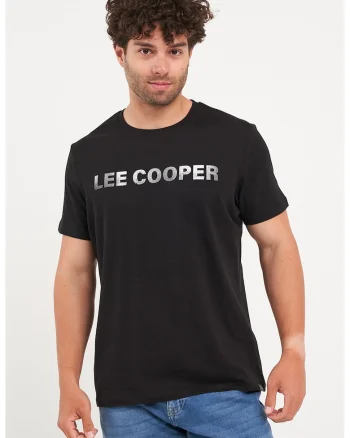 Tricou din bumbac cu logo, Negru
