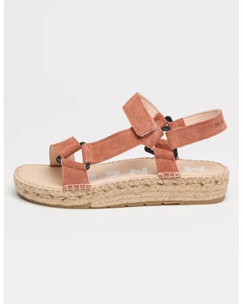 Sandale cu inchidere velcro Hamptons, Roz prafuit