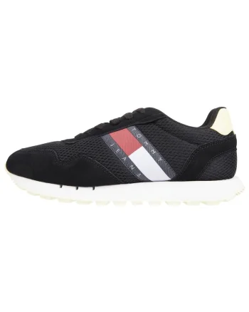 Pantofi sport din plasa cu garnituri de piele intoarsa