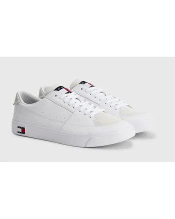 Pantofi sport de piele cu garnituri de piele ecologica