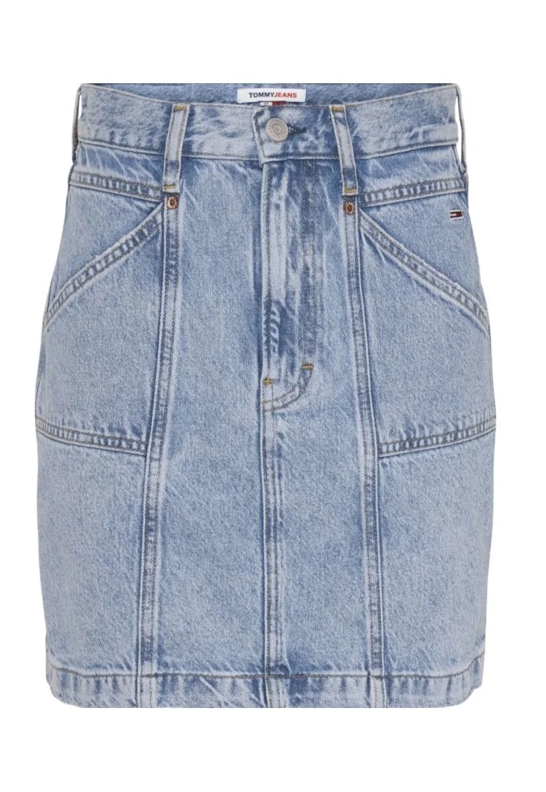 Fusta din denim cu buzunare,