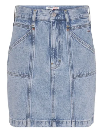 Fusta din denim cu buzunare,
