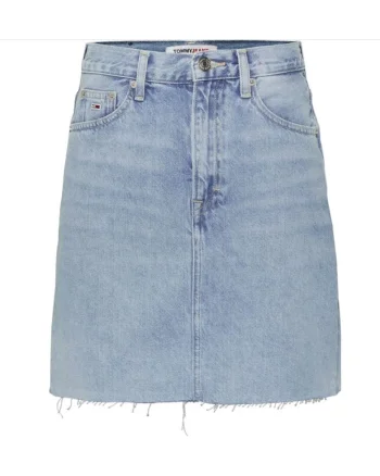 Fusta evazata din denim,