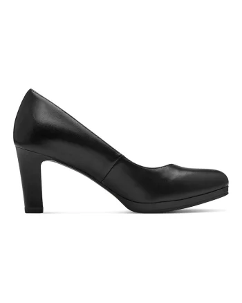 Pantofi din piele cu varf migdalat, Negru