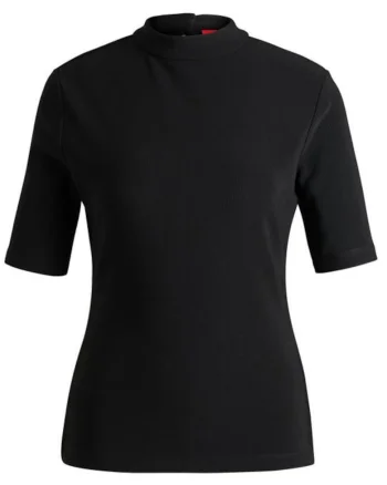 Tricou slim fit cu guler,