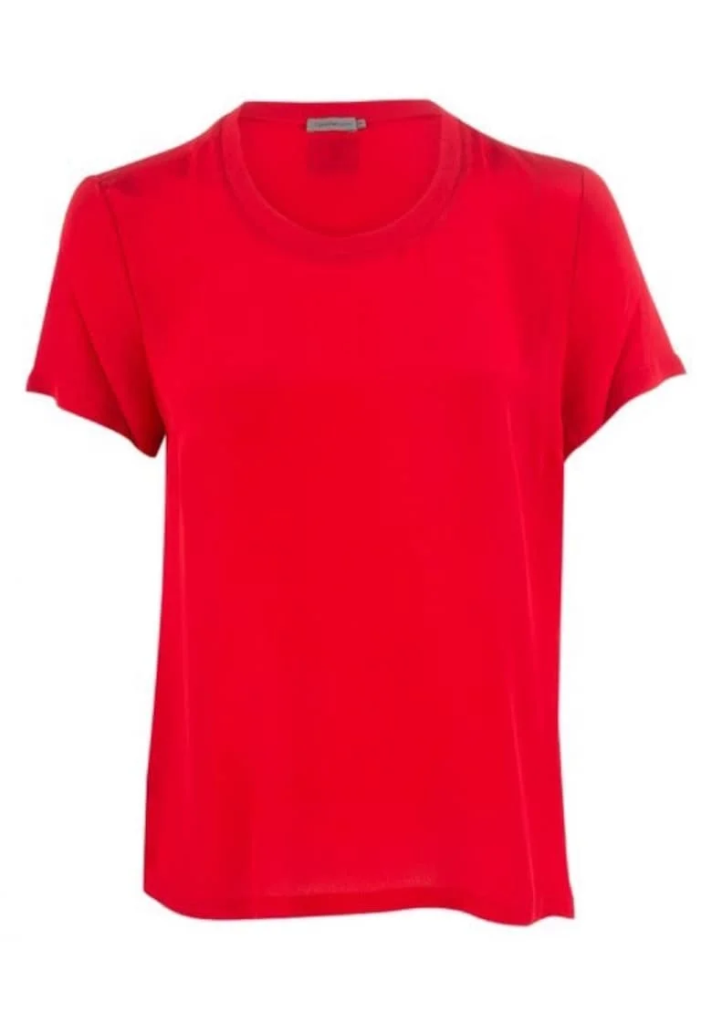 Tricou Uni cu decolteu la baza gatului,