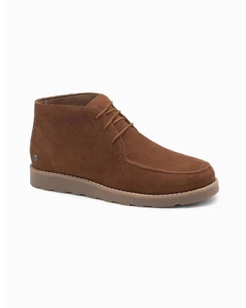 Ghete Chukka de piele intoarsa cu sireturi, Maro