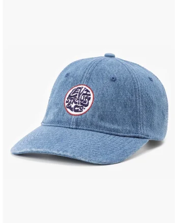 Sapca baseball de denim cu aplicatie logo, Albastru glaciar